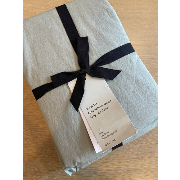 West Elm Bedding New West Elm Organic Washed Cotton Percale King